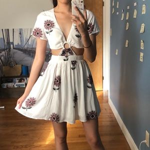 White Floral Dress